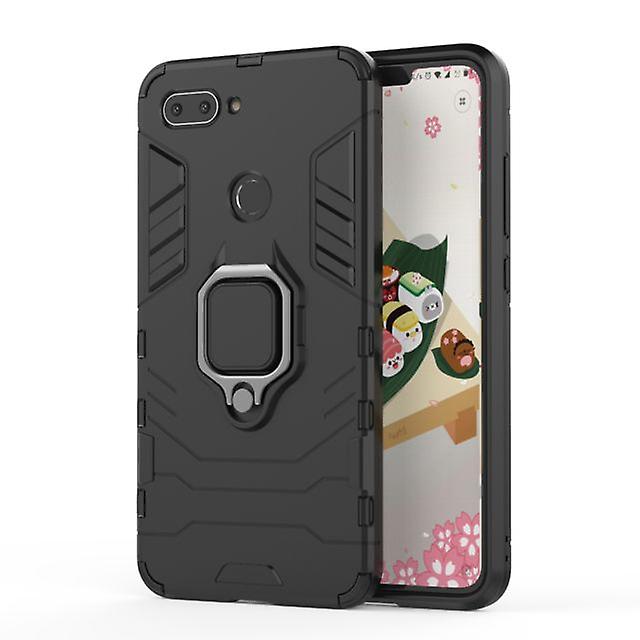 Anti-Shock Shell Case with Stand for Xiaomi Mi 8 - Black