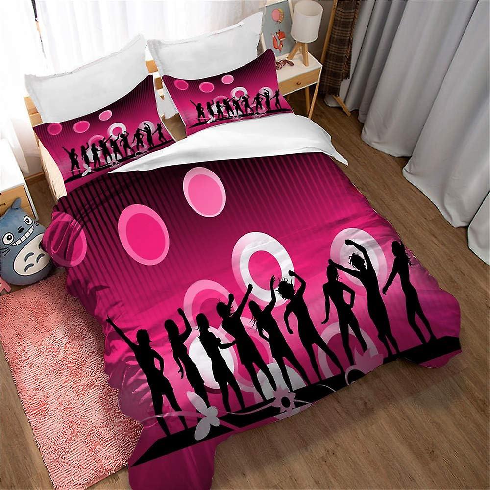 Bedding 135X200 Microfiber 3 Pieces - Duvet Cover Set with Abstract Stereo, Soft Fluffy Duvet Covers with Zipper and 2 Pillowcase pattern 04)