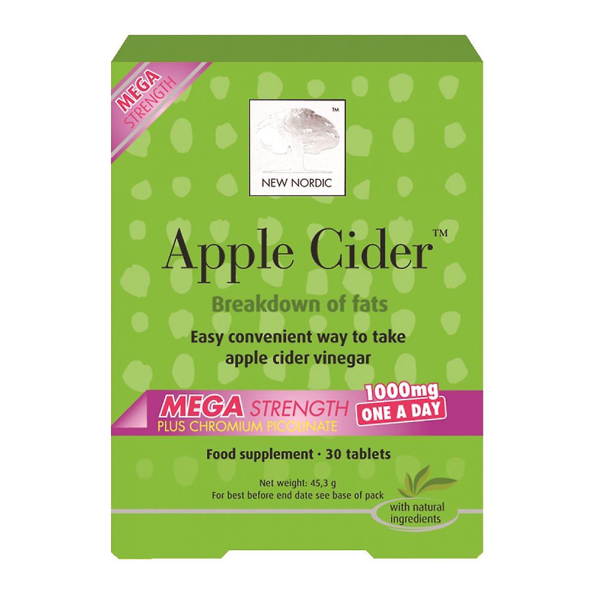 New Nordic Apple Cider Mega Strength 1000mg - 30 Tablets