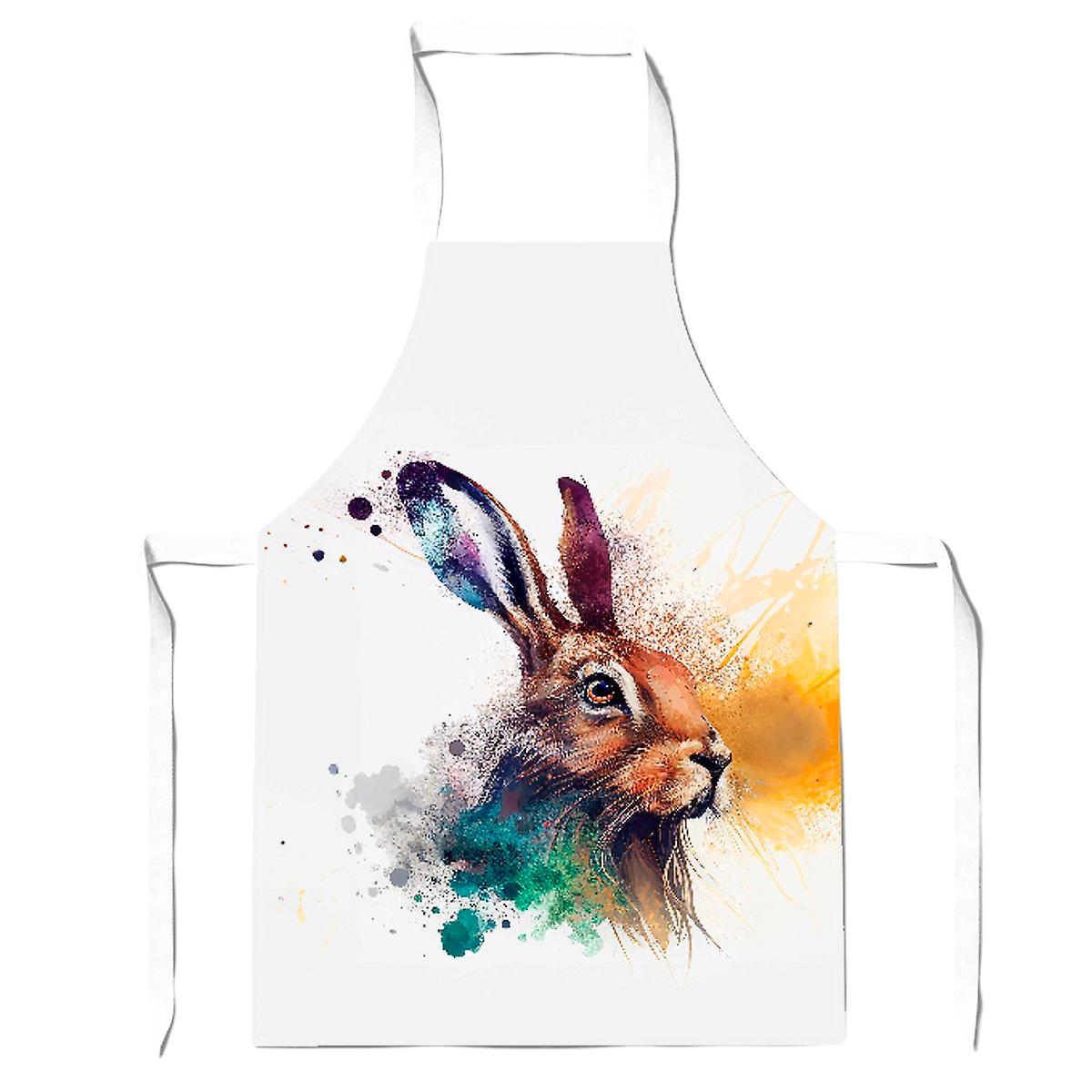 Hare Close Up Splashart Apron