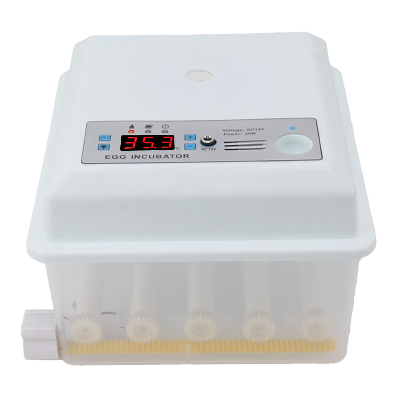 16 Eggs Incubator Automatic Chicken Eggs Incubator Constant Temperature Poultry Hatcher Machine for Chicken Geese Ducks White US Plug 100‑240V