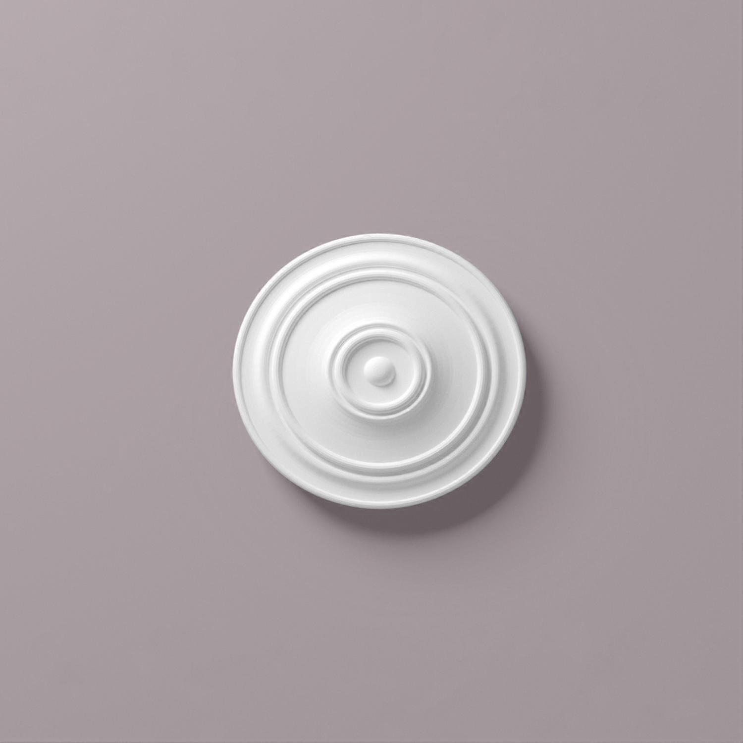 NMC 1 x Ceiling rose R-15 ARSTYL Ø 56 cm x 6 cm white Rigid polyurethane foam pre-primed lightweight, sturdy, dimensionally stable
