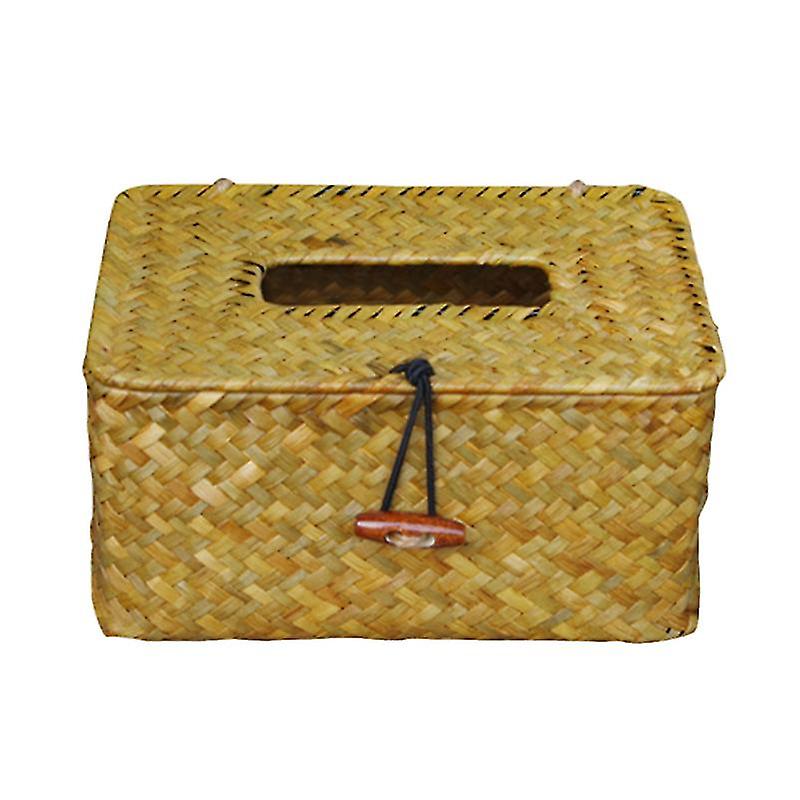 1pcs Straw Plaited Tissue Box