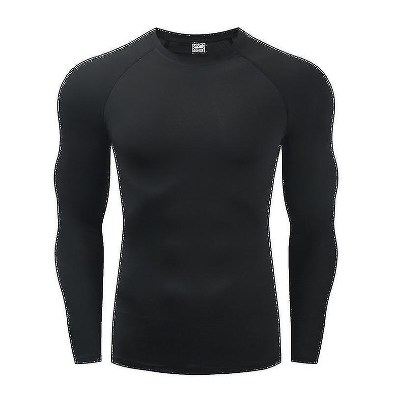 الرجال ضغط الجري تي شيرت اللياقة البدنية ضيق كم طويل الرياضة تي شيرت التدريب الركض القمصان الصالة الرياضية ملابس رياضية سريعة الجافة راشجارد