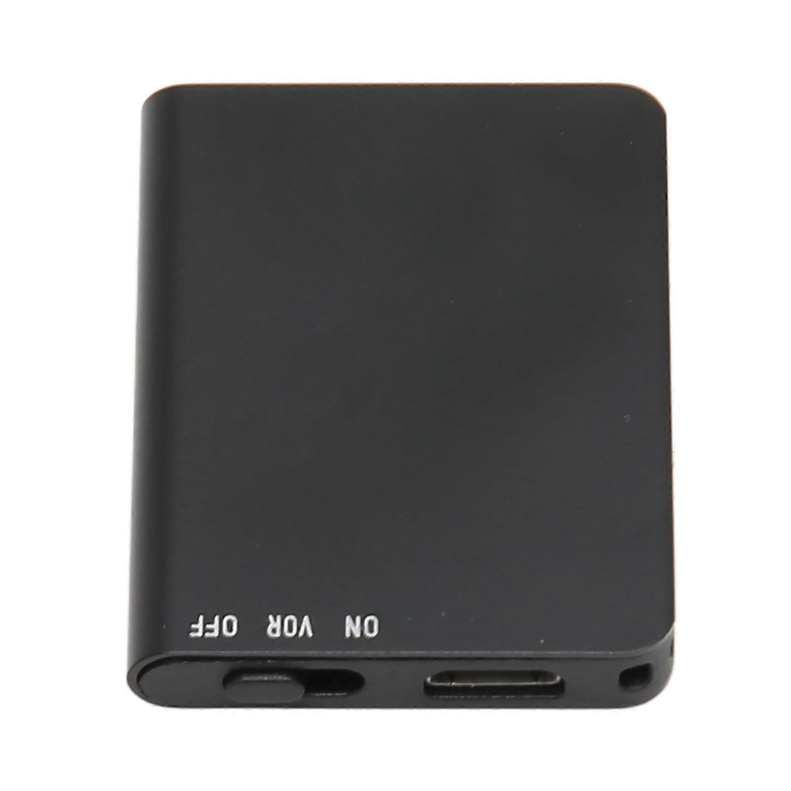 Voice Activated Recorder Intelligent Noise Reduction U Disk MP3 Player Digital Voice Recorder for Lectures Interview Neutral English Black 32GB