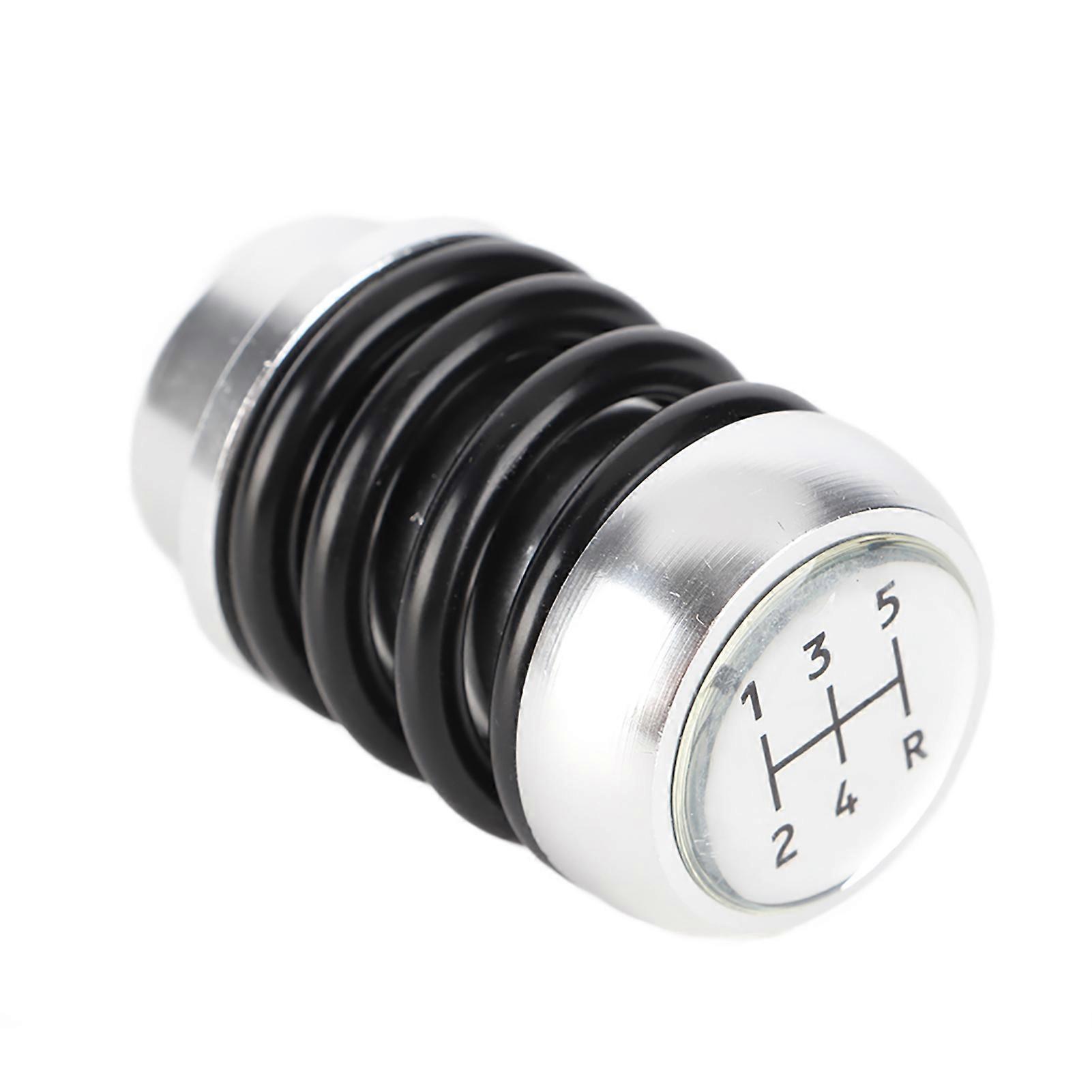 Universal Aluminum Black Spring Style 5-Speed Manual Shift Knob