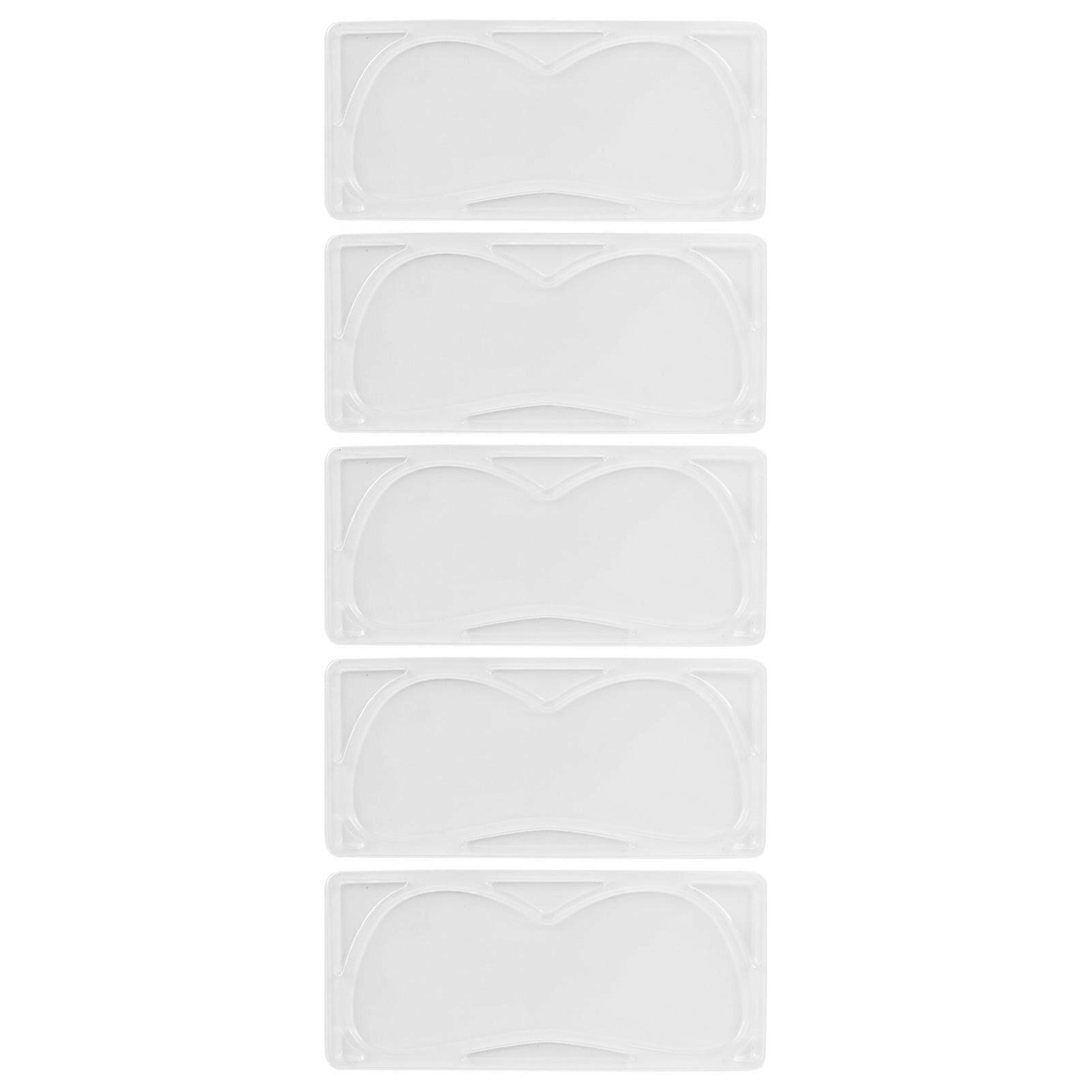 5pcs Transparent Eye Mask Mold Reusable Eye Patch Tray Portable Eye Pad Tray Tool For Diy