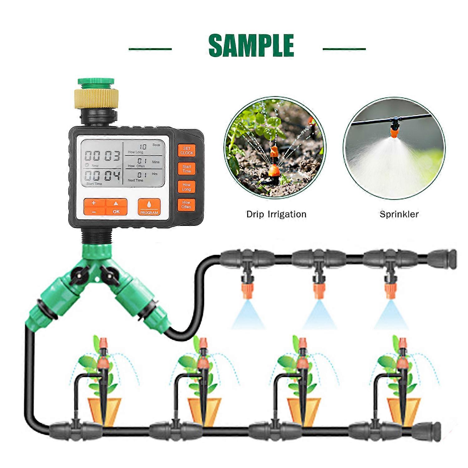 Automatischer Bewässerungstimer Gartenbewässerungsfilteranschluss Programmierbare Ein- und Ausschaltuhr Gartenhahnsteuerung