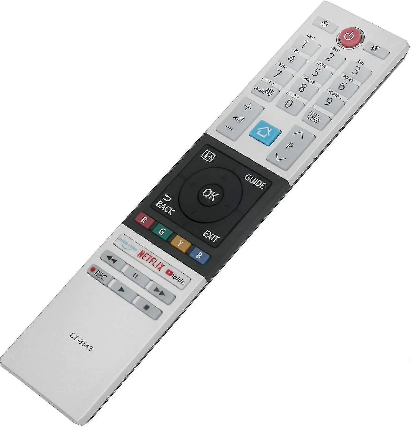 Ct-8543 Replaced Remote Control For Toshiba Fhd Uhd Xuhd Tv With Netflix Youtube Buttons  -Yx