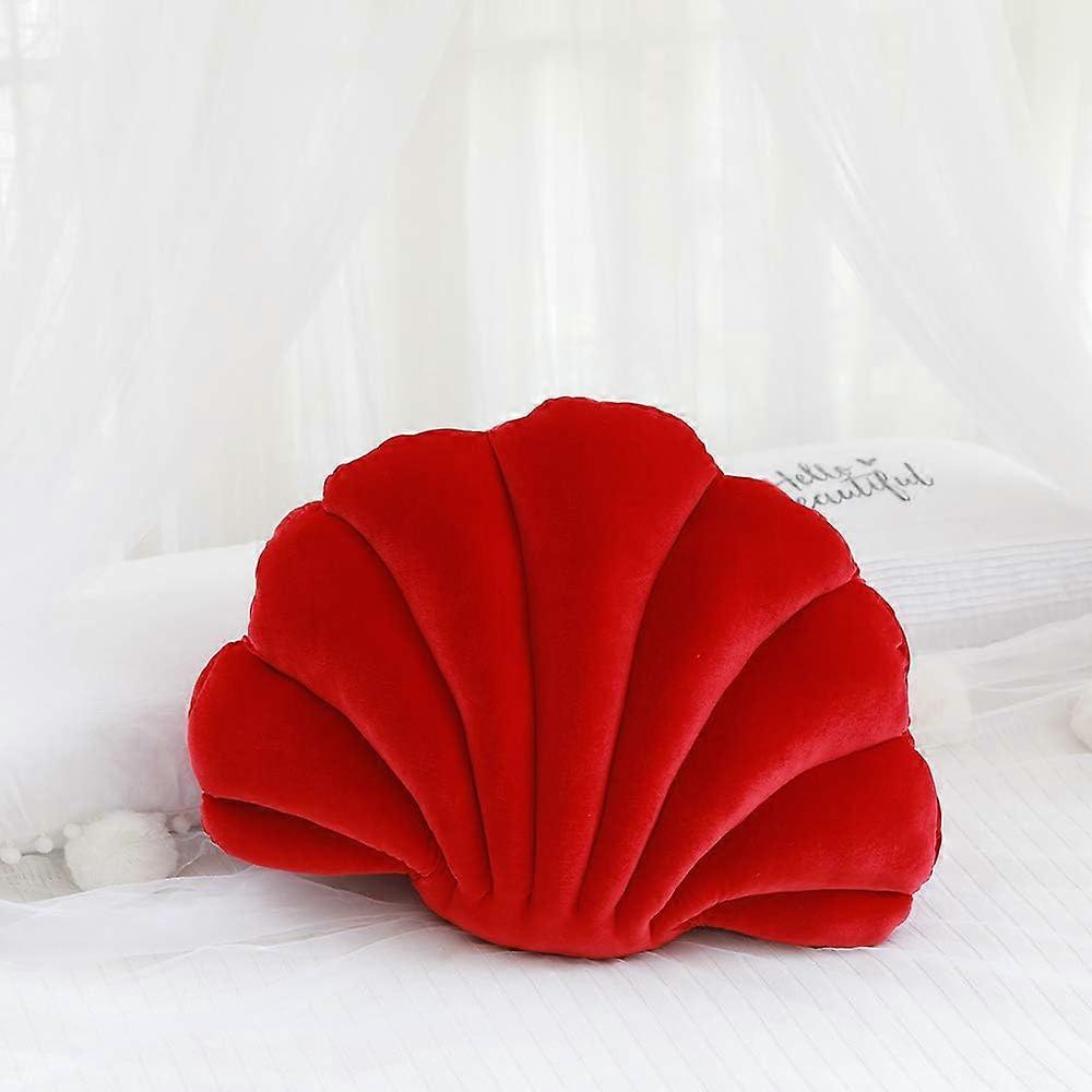 Seashell Shaped Pillow Velvet Cozy Solid Throw Pillow Case Decorative Couch Cushion Throw Pillows