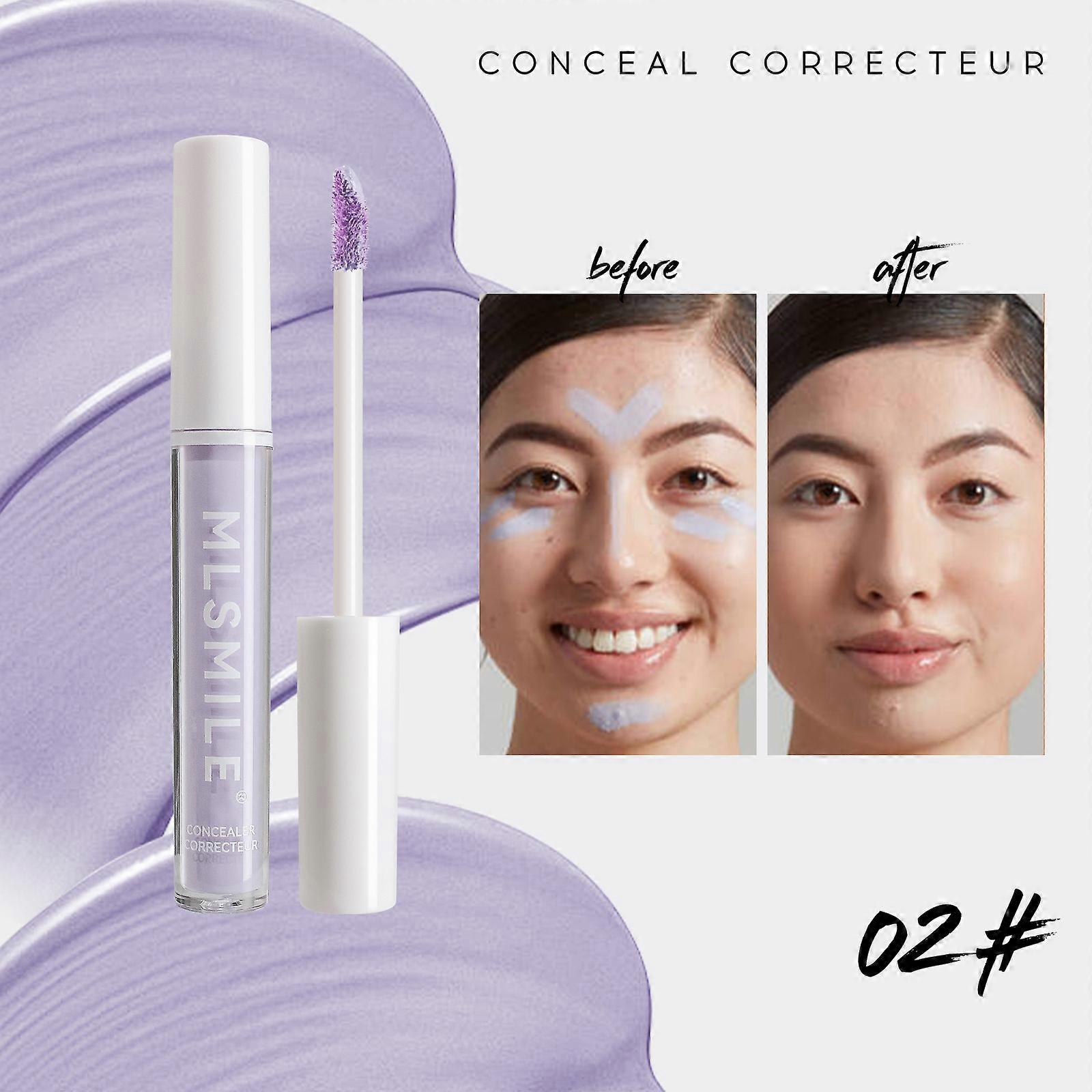 Color Liquid Conceal Contour Foundation, Waterproof 8 Colors Cream Lightweight Color Correcting Concealer Makeup for Concealing Blemishes,Brighten Dar