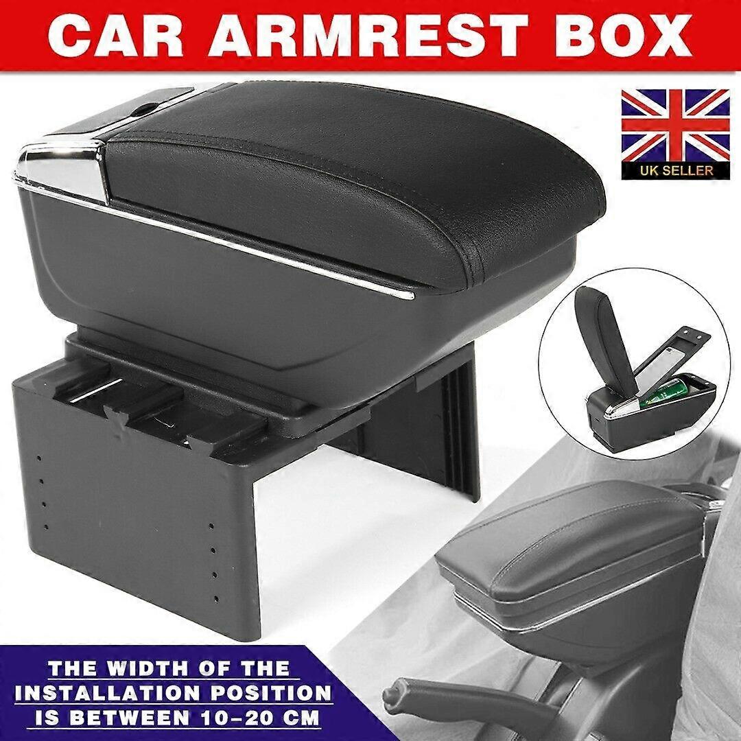 Car Universal Storage Arm rest Cushion Armrest Centre Console Box Leather Covers