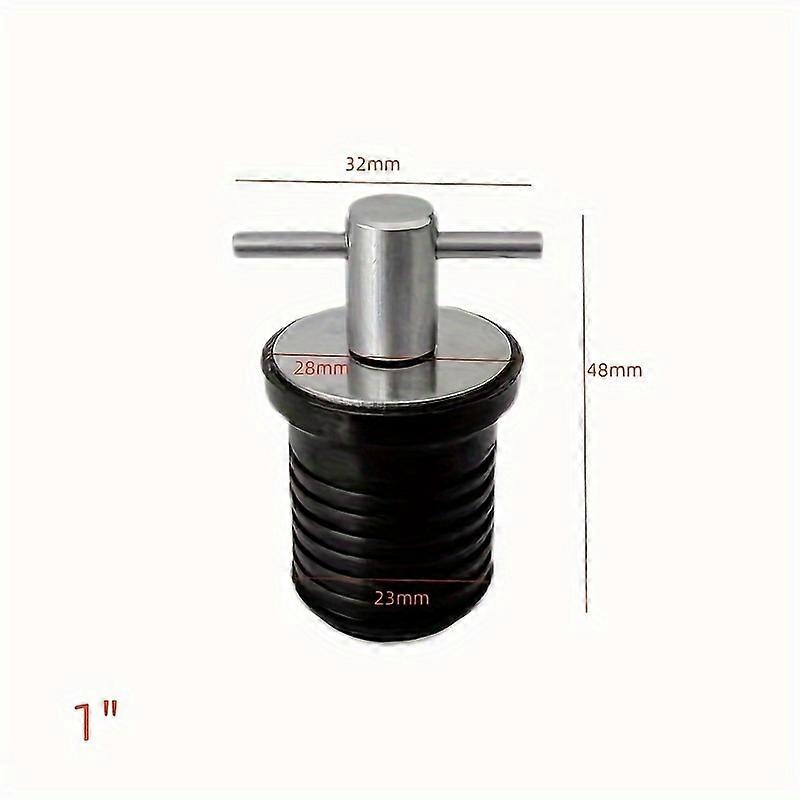 Boat Plug T Handle Boat Drain Plug, Screw Plug, 1" Or 1-1/4" Rubber & Brass Or Stainless Steel Handle Deck Drain Plug, Fits For 25mm 32mm Hole