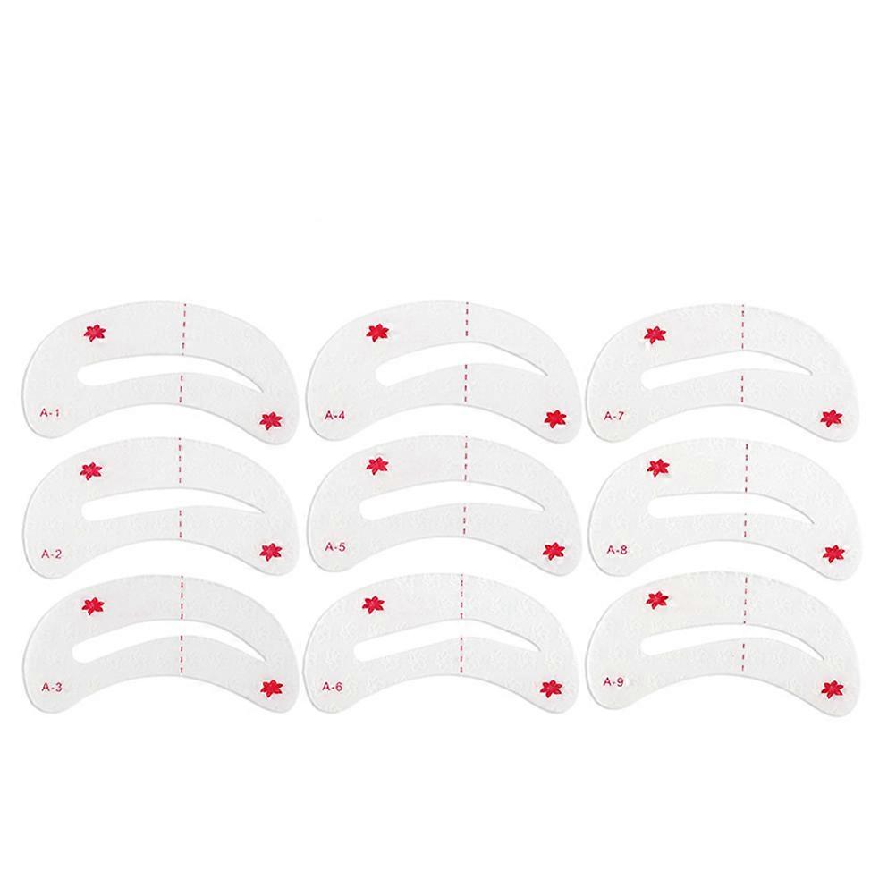 WINOMO 9pcs Moda Easy Eyebrow Shaping Stencils Make Up Thrush Tool Brow
