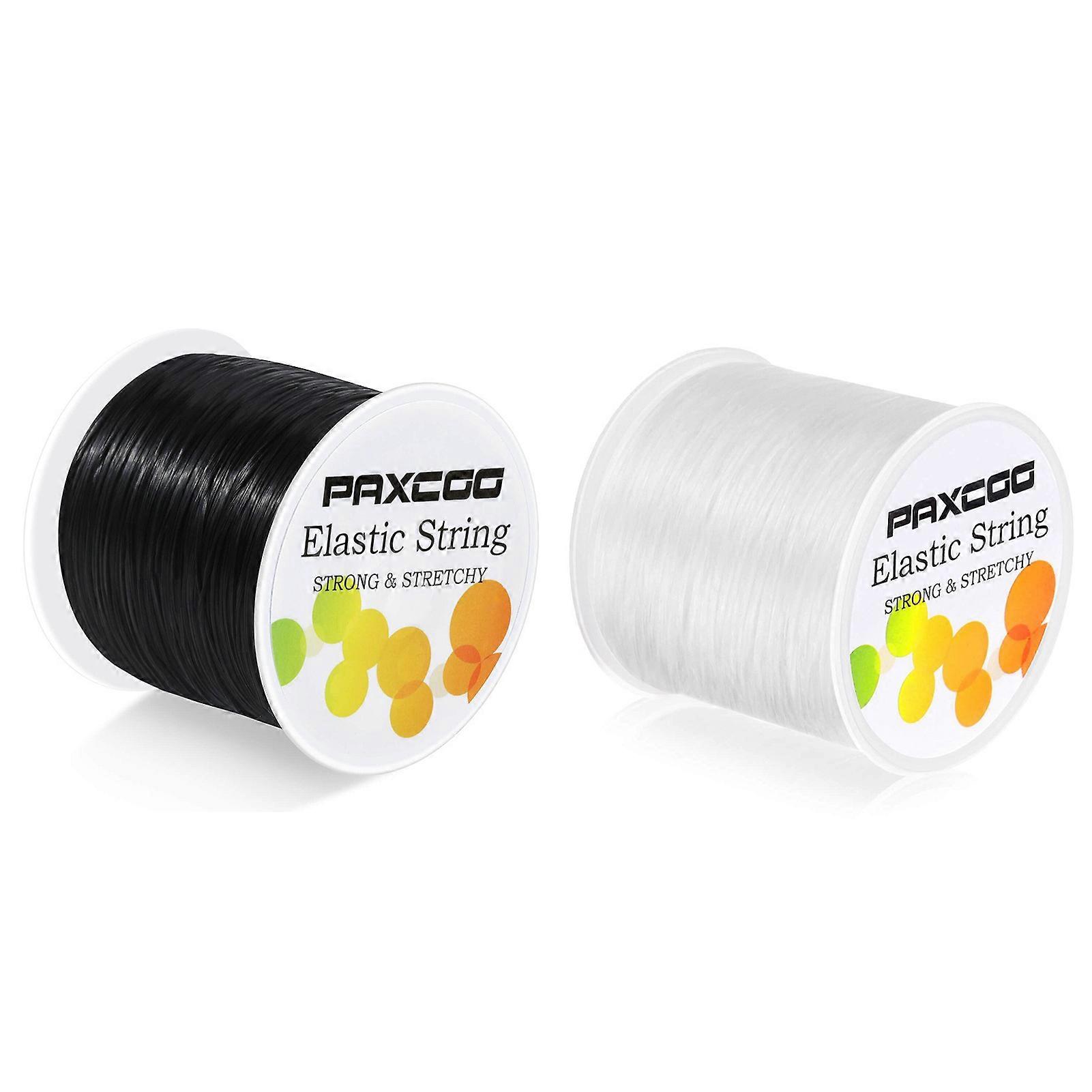2Rolls Elastic Stretchy String Jewelry Making 0.8mm Thickness Simple Operation Flexible Small Knot Elastic Thread