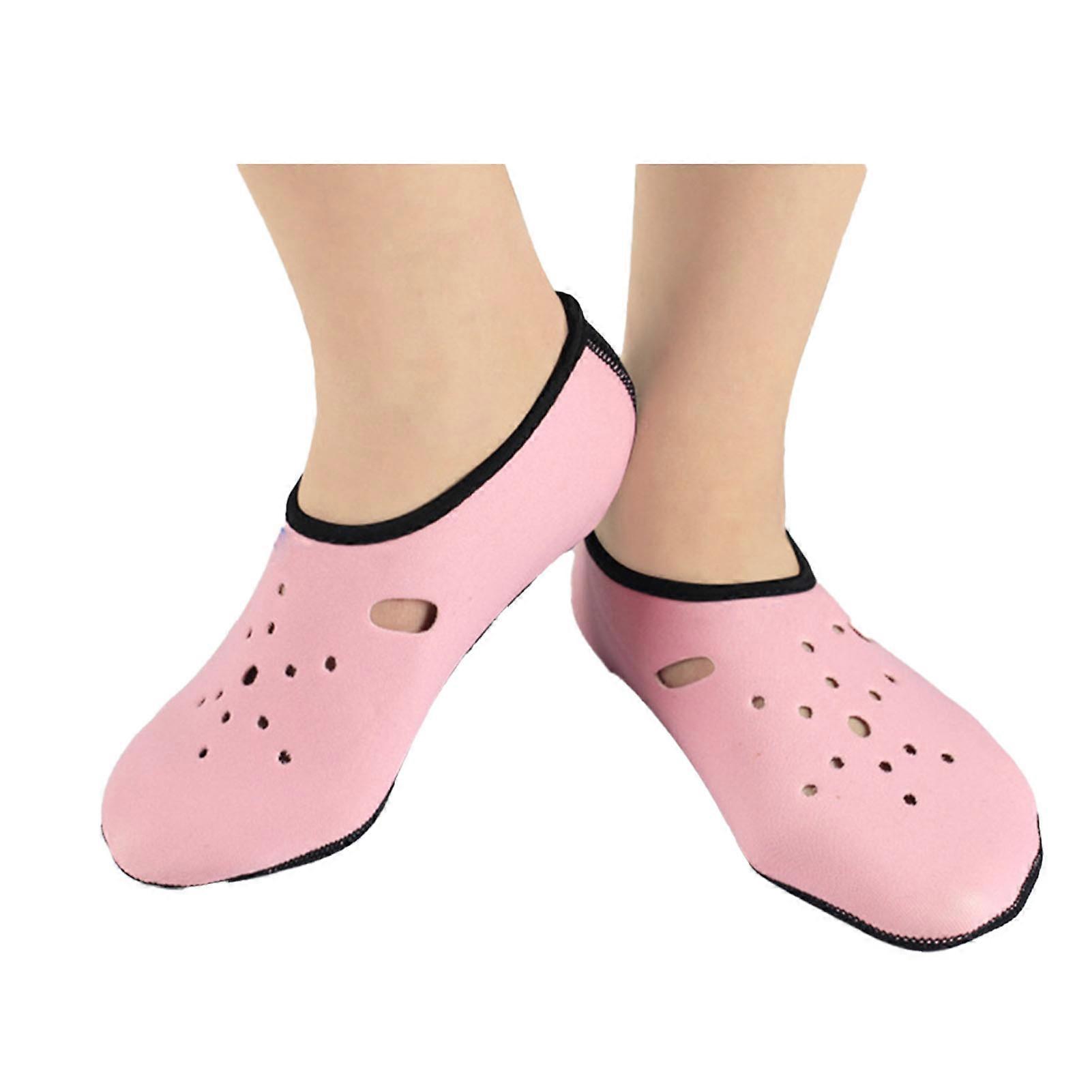 Förtjockade Anti Skid Dykning Strumpor Simning Strumpor Snorkling Utrustning För Män Kvinnor Vattensporter Rosa Xl (inre längd 25,5 cm)