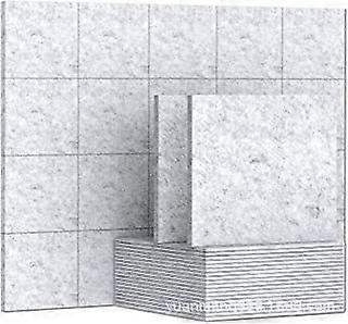 لوحات صوتية ذاتية اللصق 12 حزمة ، 12 × 12 × 0.4 بوصة دليل على الصوت الحشو ، لوحة امتصاص الصوت