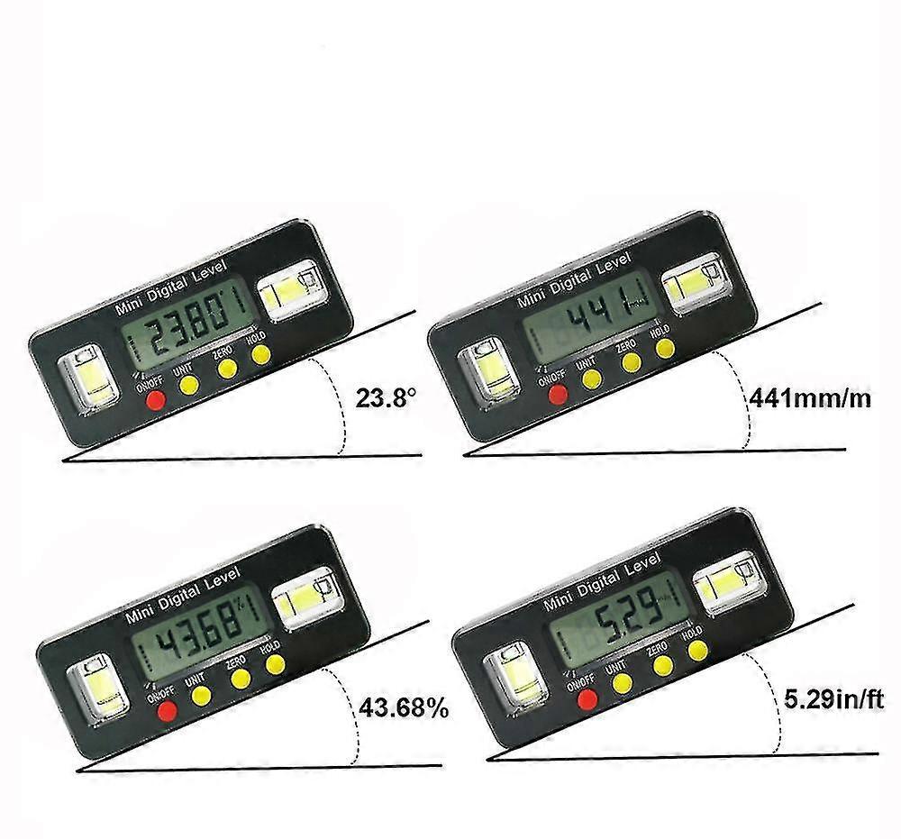 Magnetic Level Angle Meter Electronic Digital Protractor Angle Gauge Measuring Tool Horizontal Ruler