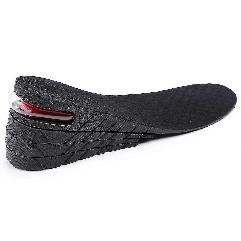Pair of 4-Layer 3.54 Inch Self-Growing Separable Insoles for All People and Almost All Sizes (Insole Height: 9cm, Black)