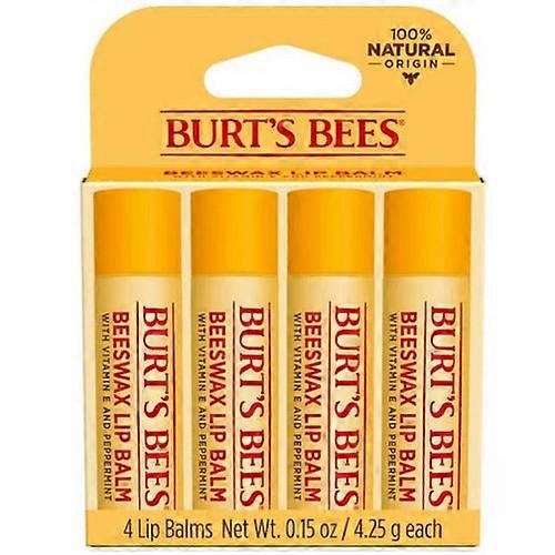 Burts Bees 蜂蜡润唇膏,4 支