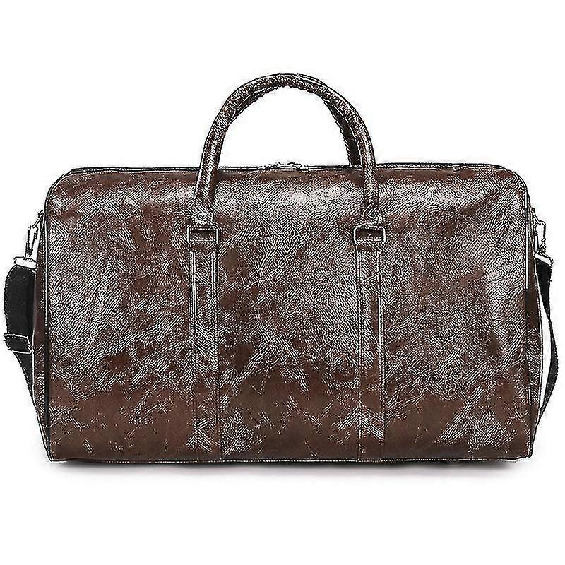 الرجال بو الجلود Duffle حقيبة عطلة نهاية الأسبوع الأمتعة السفر حقيبة يد هولدال