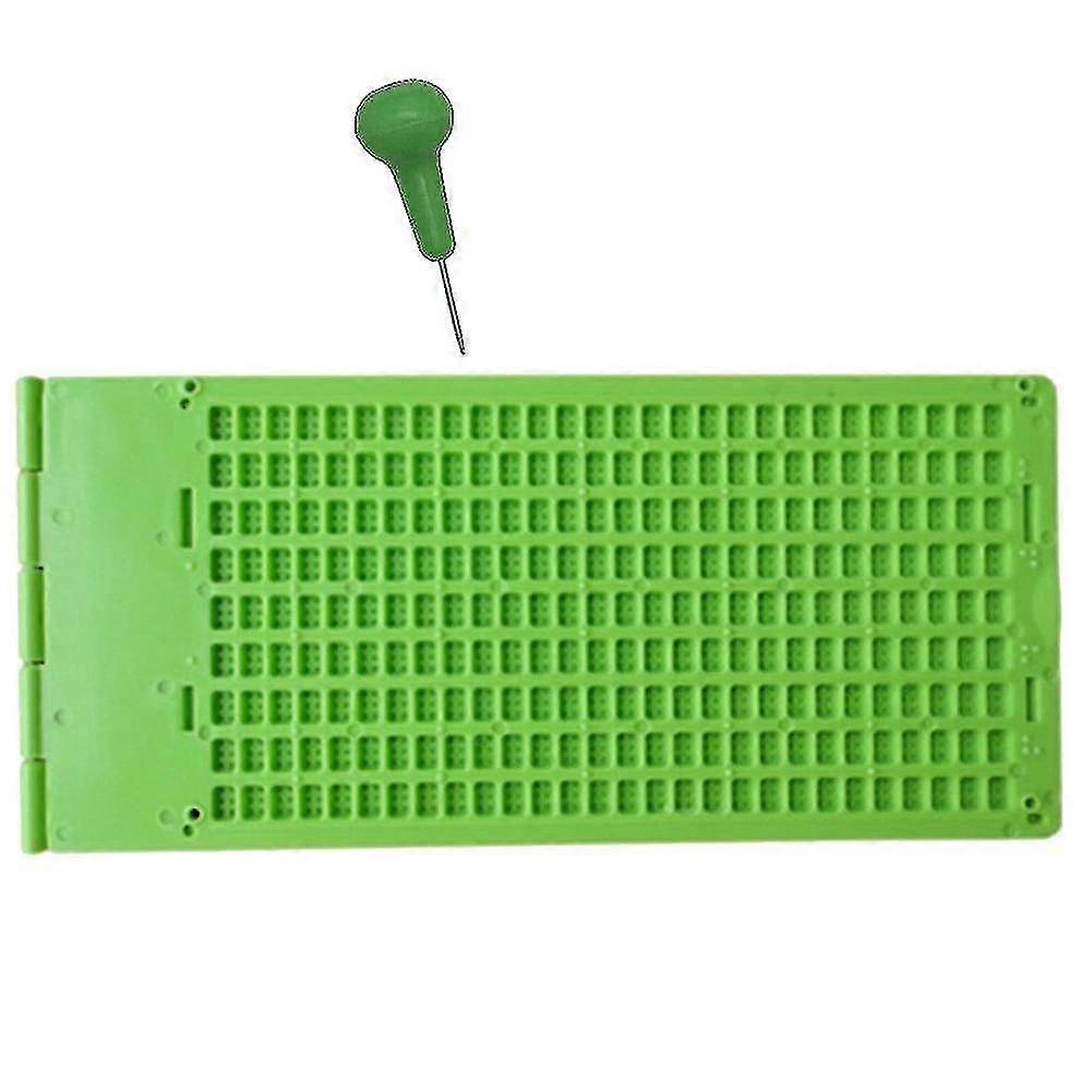 Braille Writing Slate With Stylus(1pcs,Green)
