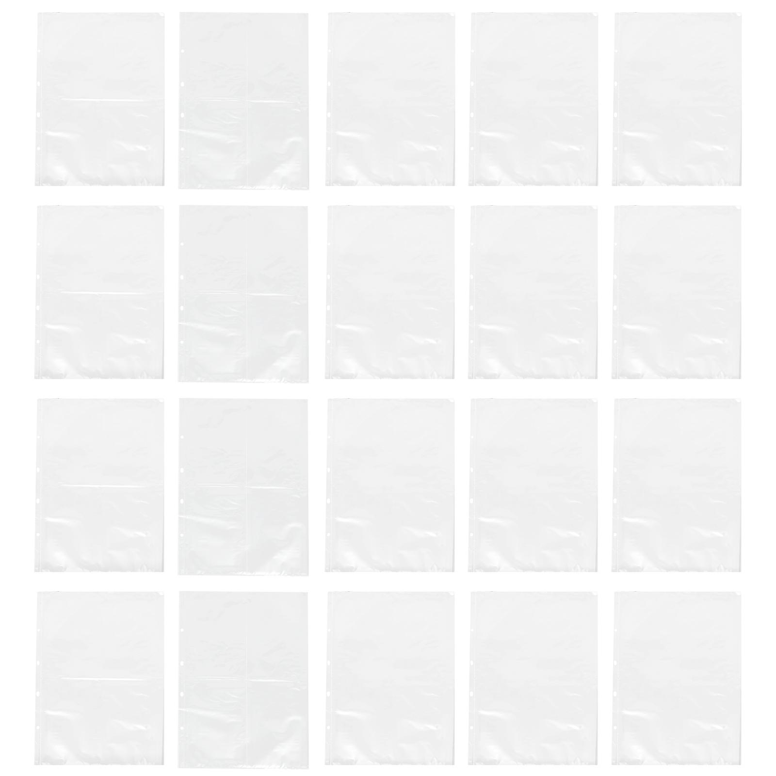 40Pcs Loose Leaf Page Protectors Sheet Protectors File Bags Transparent File Bags Sheet Sleeves