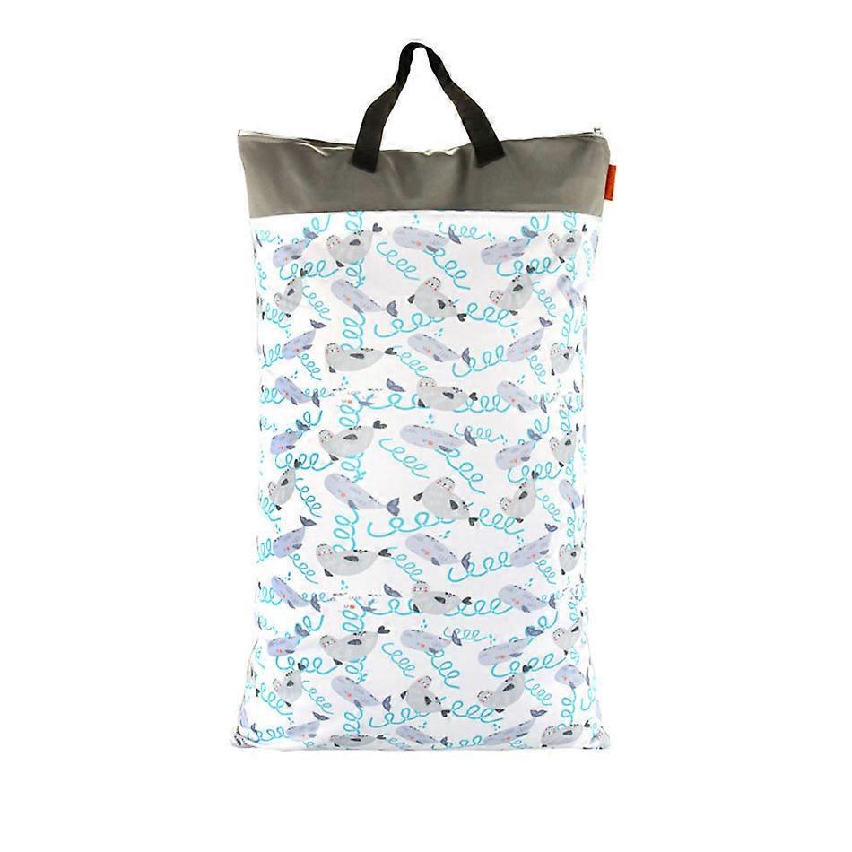 1 kpl Uudelleenkäytettävä riippuva vauvanvaippa vedenpitävä kuiva ja märkä pussi (osa G)