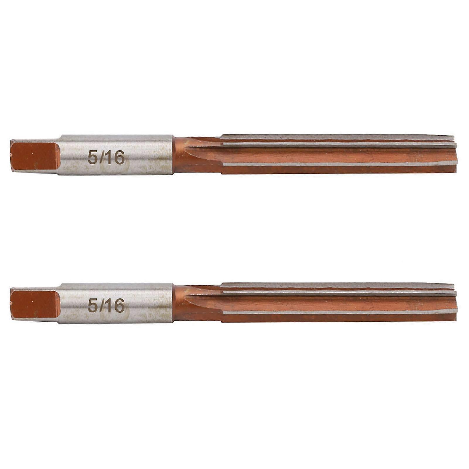 2PCS Hand Reamer American System Straight Shank Conical Reamer for Boring Processing5/16 YEMAA