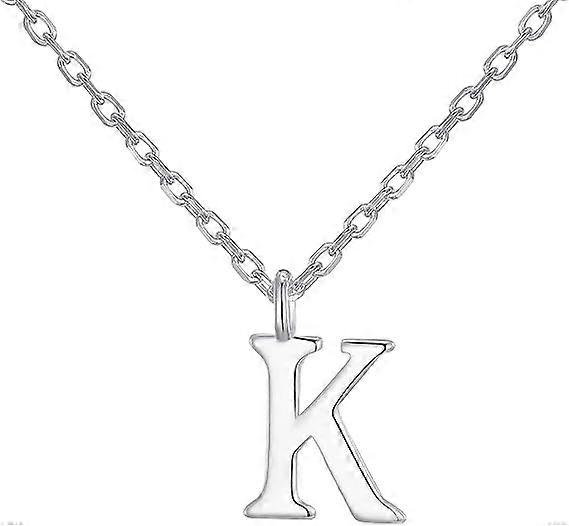 Colier din argint sterlin litera K