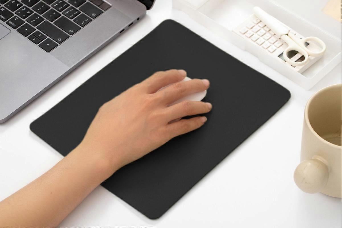 Small leather mouse pad solid color non-slip simple laptop mouse pad