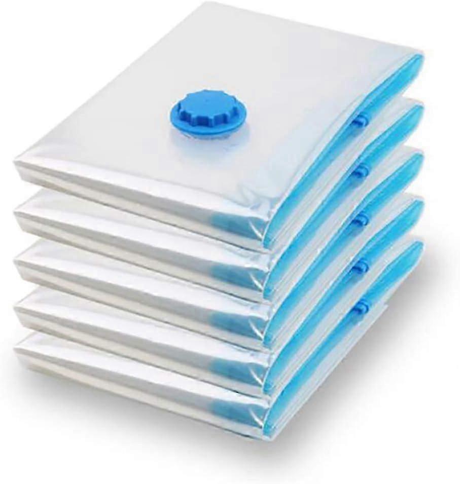 5Pcs Vacuum Storage Bags Save 80% on Clothes Storage Space - Vacuum Sealer Bags for Comforters, Blankets, Bedding, Clothing - Compression Seal for Clo