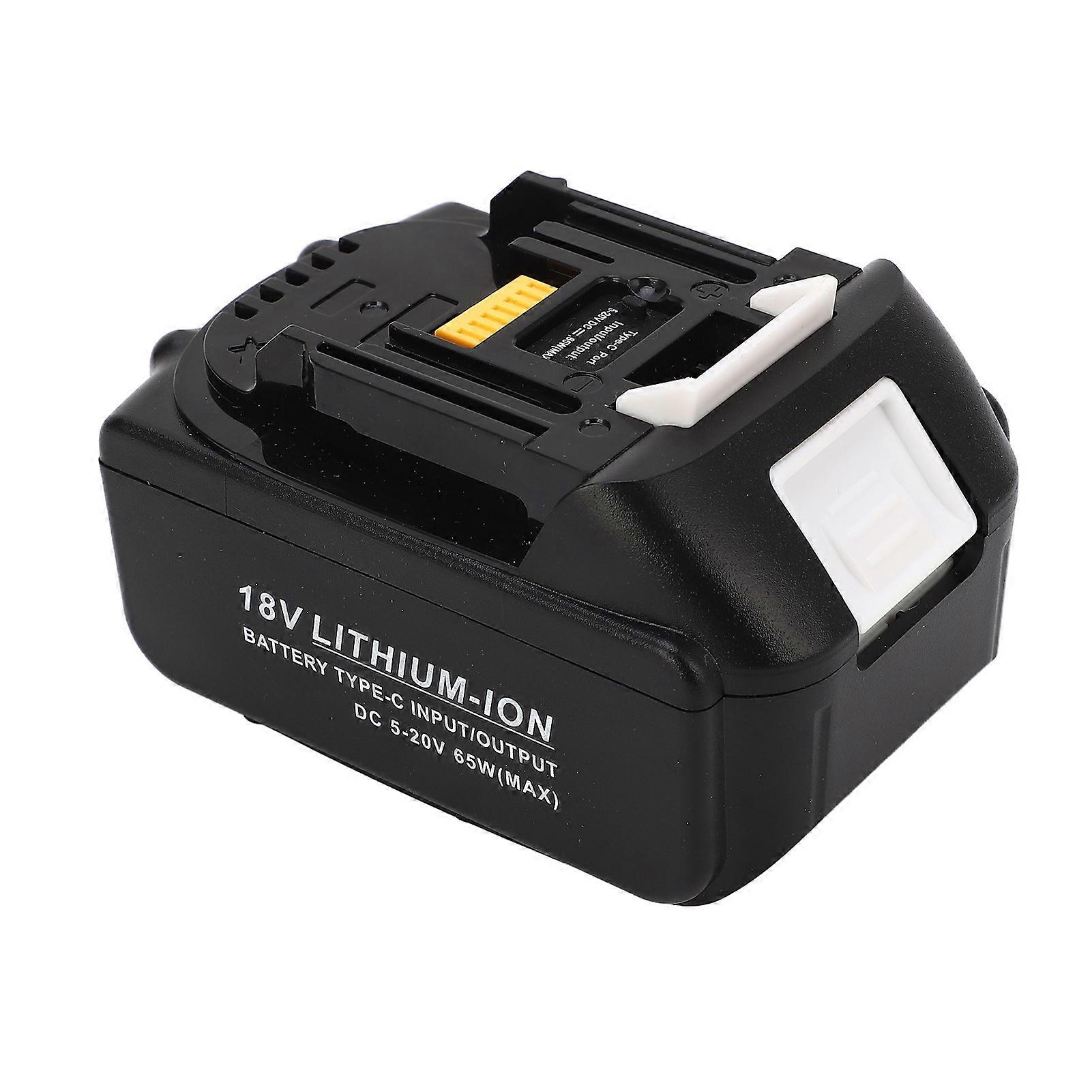 18V Lithium Battery Type C LED Power Indicator Lithium Ion Battery for BL1830 BL1840 BL1850 BL1860 5.0Ah