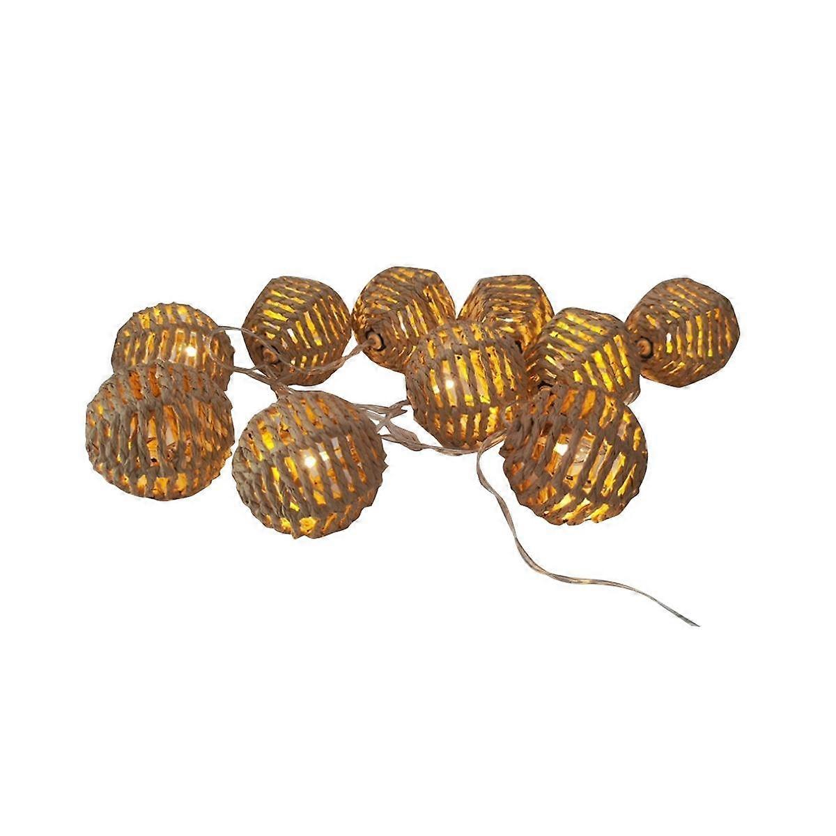 2.5M 10LED Paper Rattan Ball Light Decoration Christmas Festival Light String Light String Pendant