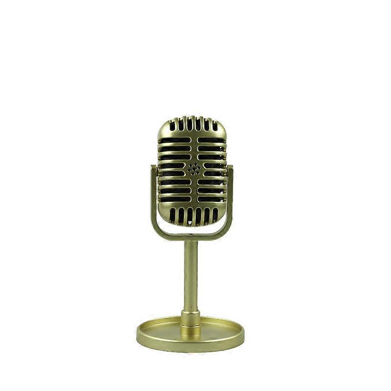 Simulate Vintage Microphone Classic Retro Dynamic Vocal Microphone Vintage Style Mic Universal Stand Model