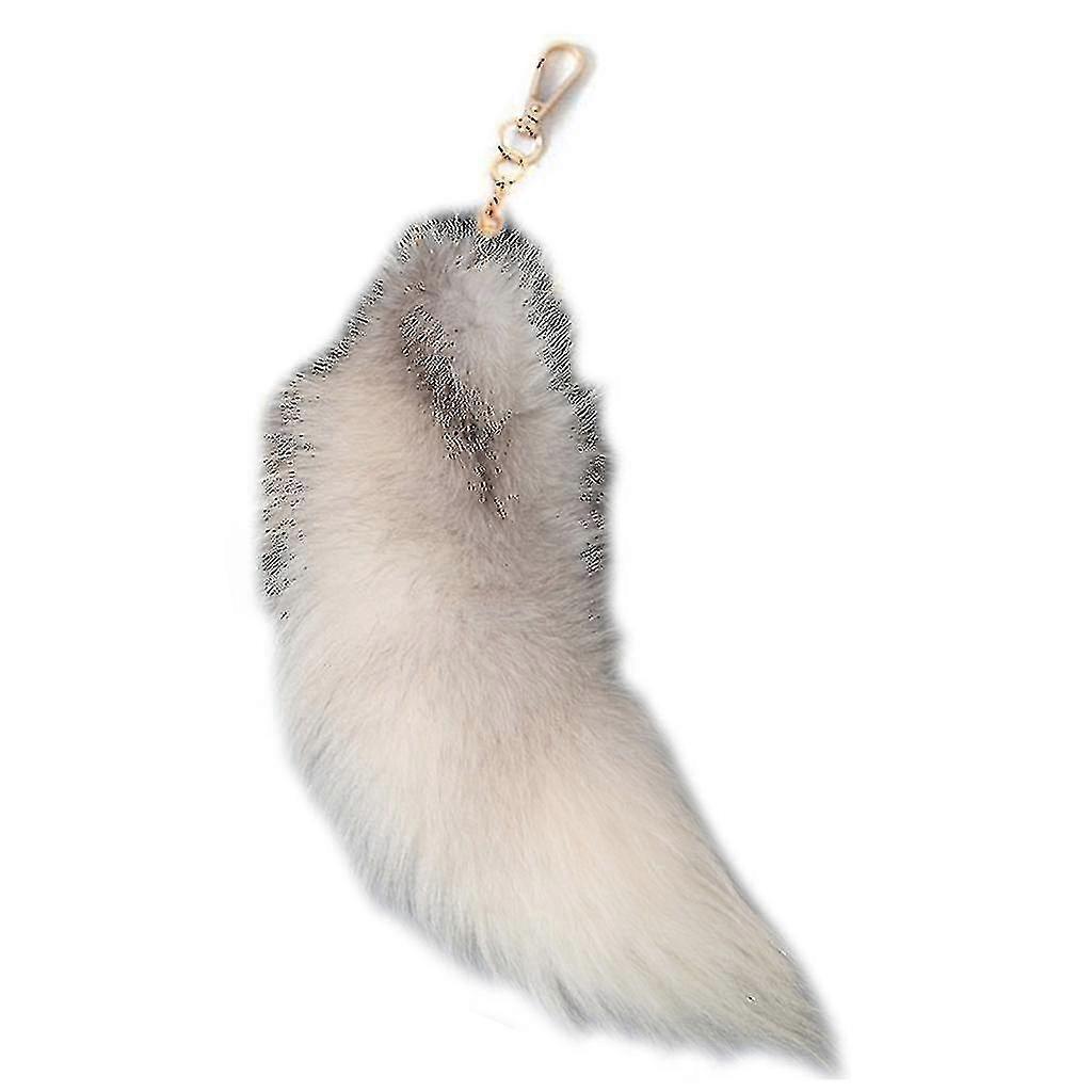 Plush-fox Tail Keychain Furry Animal Tail Keyring Keychain 40cm Animal Tail