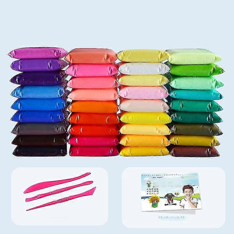 36 Colors Air Dry Ultra Light Soft Magic Molding Clay Diy Plasticine Craft Toy With Multiple Tools, Gift Compatible Kids