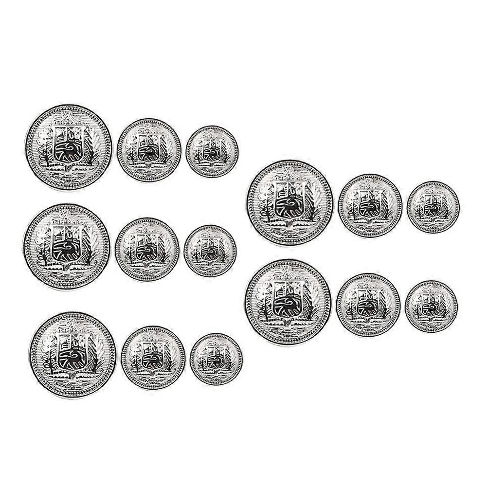 30Pcs Metal Blazer Button ,British Style Buttons for Blazer Suits Uniform Jacket Silver
