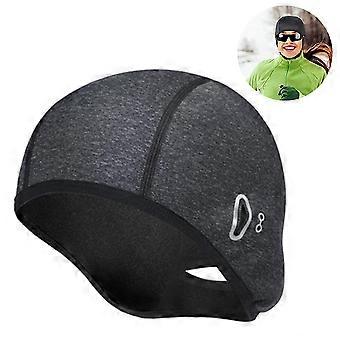 1 pcs Skull Cap Casco Liner con cola de caballo, mujer's Invierno Gorra de ciclismo termal Sombrero de running Gorro con agujeros de gafas
