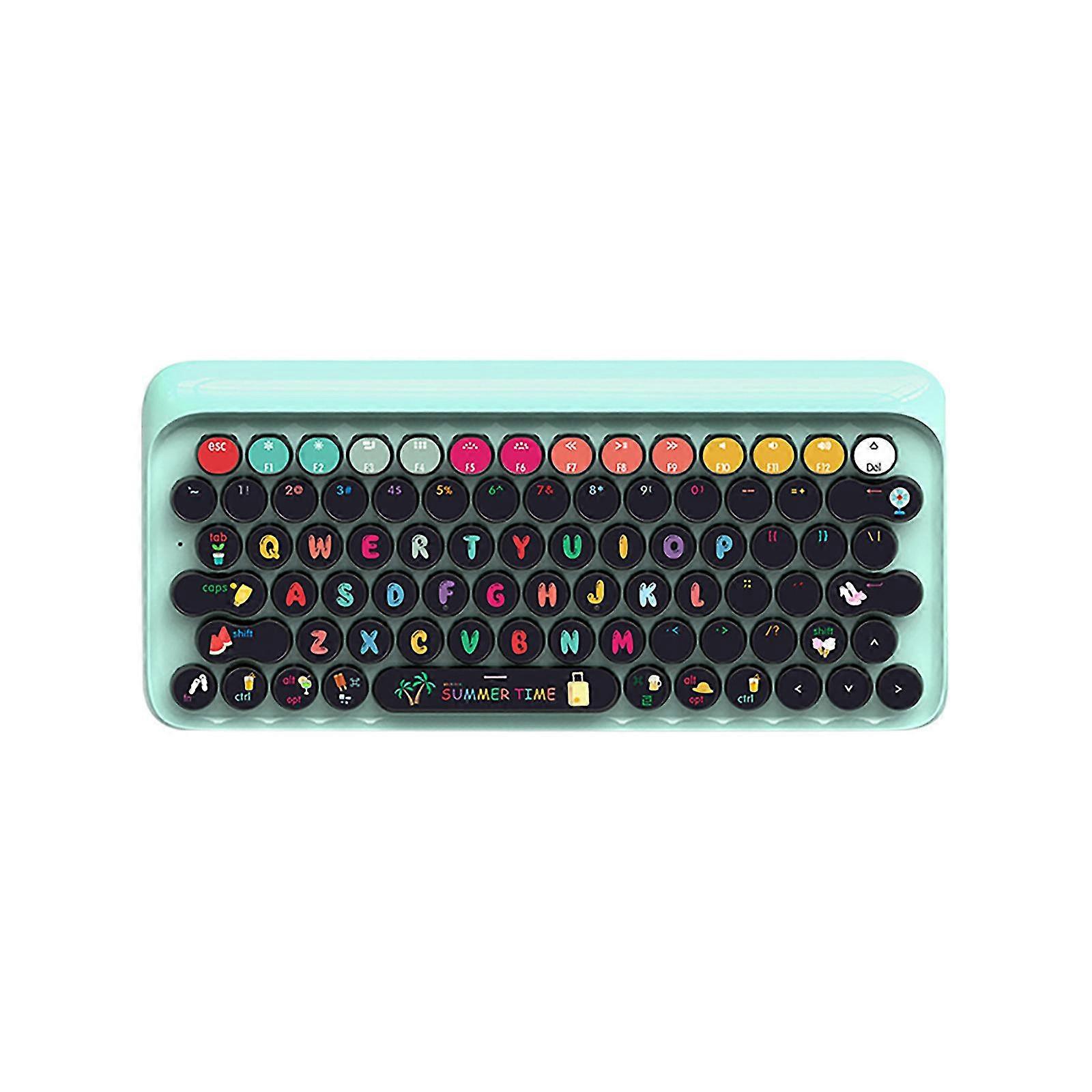 Universal Round Keycap 104 Keys Creative Cute Pattern Desktop Keyboard Sticker