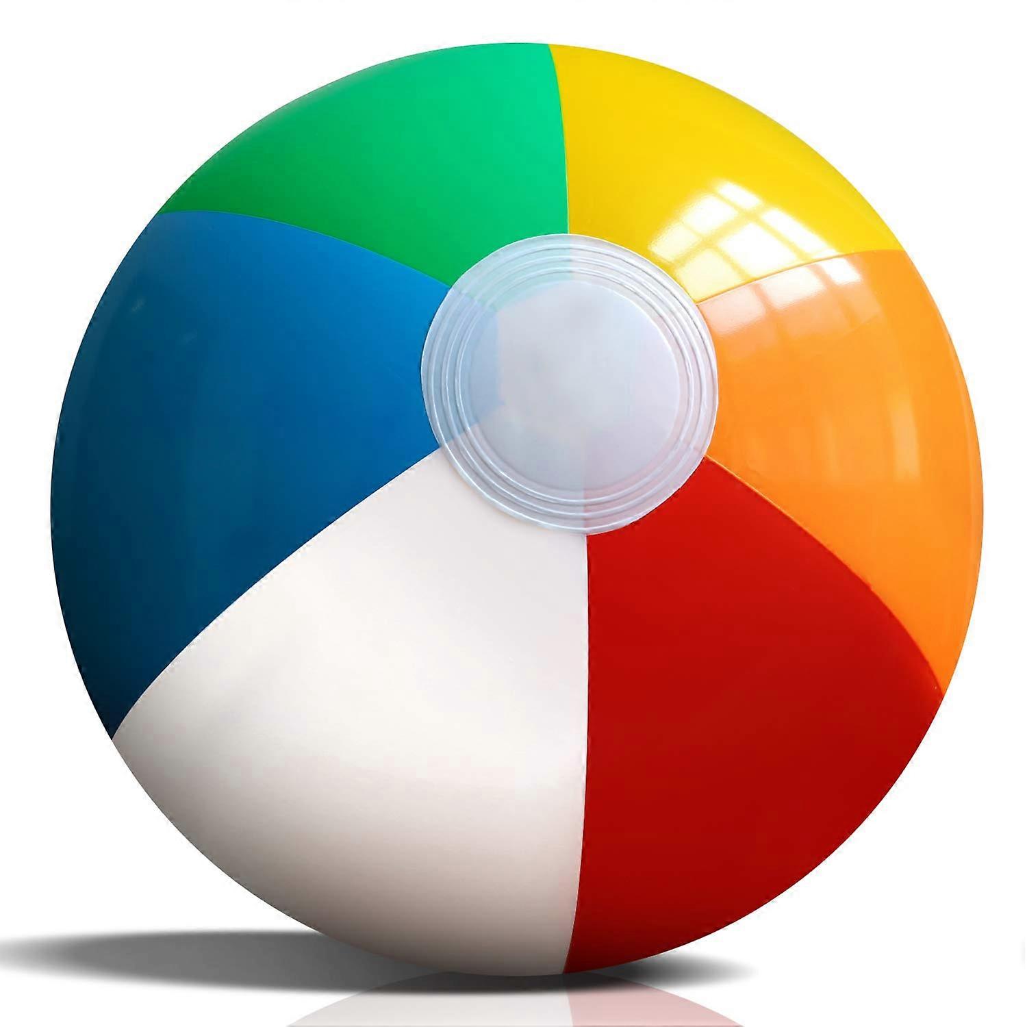 Inflatable Beach Balls - 10 Pack, Bright Rainbow Colored, leak-proof PVC - Summer Seaside Beach Pool Party School Supplies