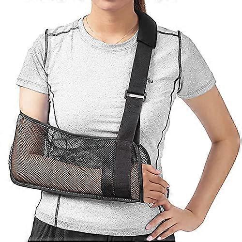 Bras en maille Épaule Sling Immobilisateur médical d’épaule pour la douche Attelle de bras réglable pour blessure déchirée de la coiffe des rotateurs - bras gauche droit pour hommes femmes