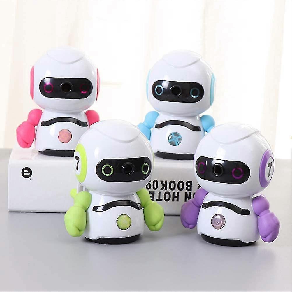 Cute Cartoon Robot Pencil Sharpener Student Stationery Children Pencil Sharpener (random Color)