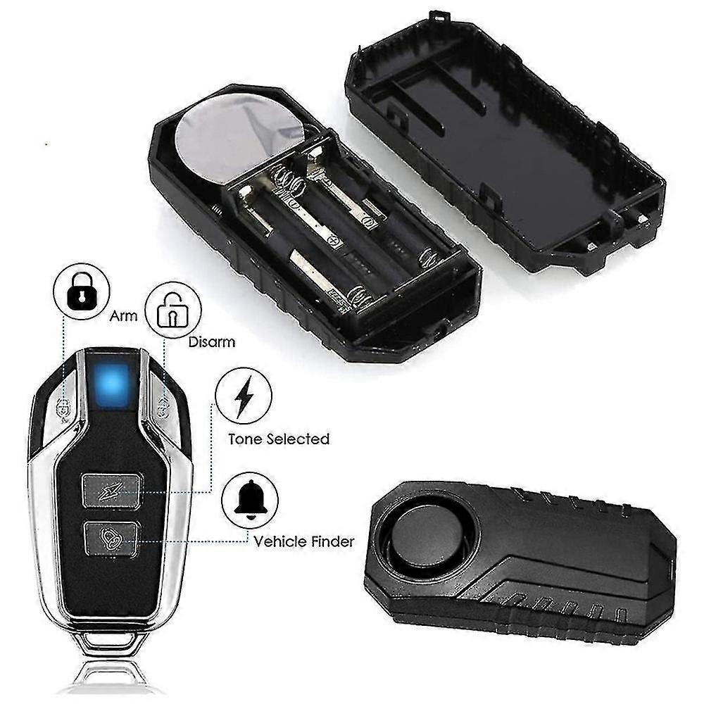 Wireless Anti-theft Motorcycle Bike Alarm With Remote Waterproof Bicycle Security Alarm Vibration Sensor 113db Loud