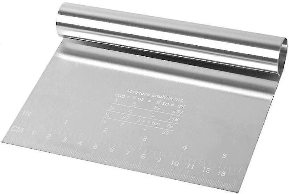 Scraper Stainless Steel Dough Cutter, Multi-purpose Dough Cutter, Spatula Flour Chopper With Accurate Measuring Scale For Cutting Bread Pizza Cake