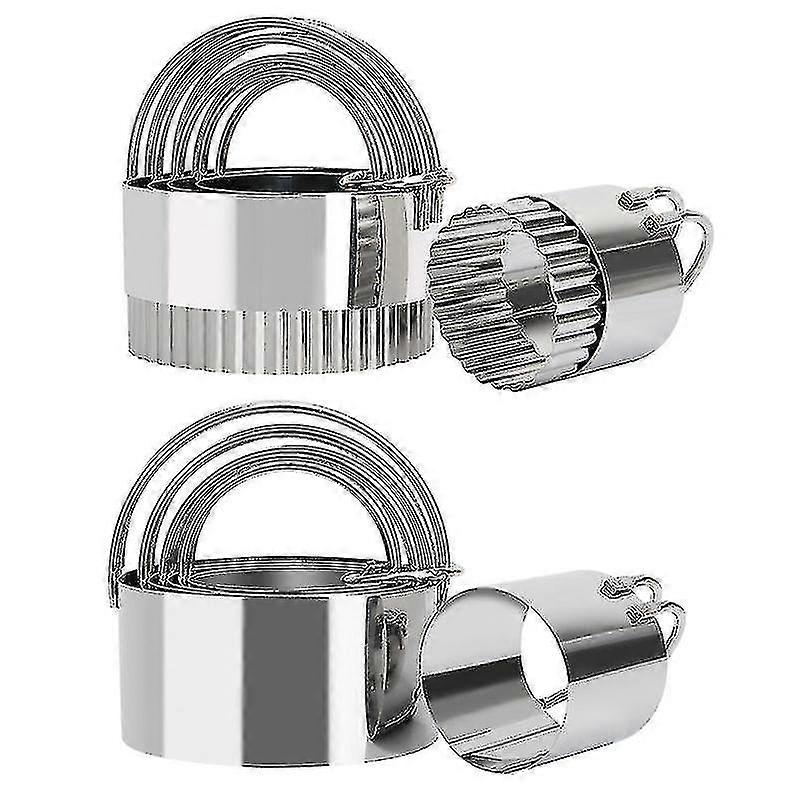 Pastry/cookie Cutter Set (round + Pattern), Fluted Edge Cookie Cutter, Round Scone Cutter