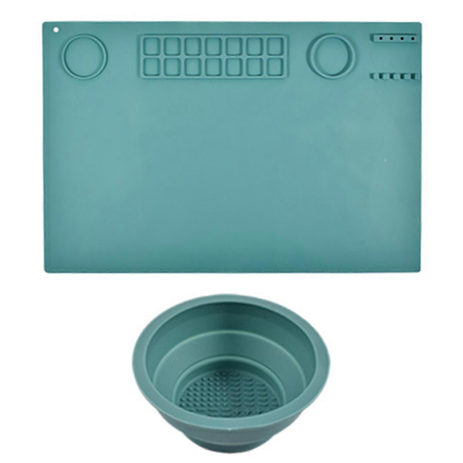 1 Set Painting Mat Waterproof Elasticity Foldable Anti-scratch DIY Silicone Grooved Design Drawing Pad School Accessory KAESI