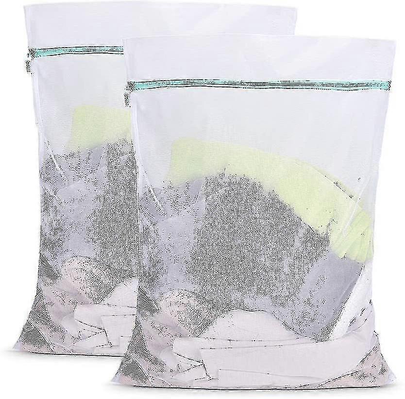 2pcs Mesh Laundry Bags, Reuse Durable Washing Machine Bag For Clothes