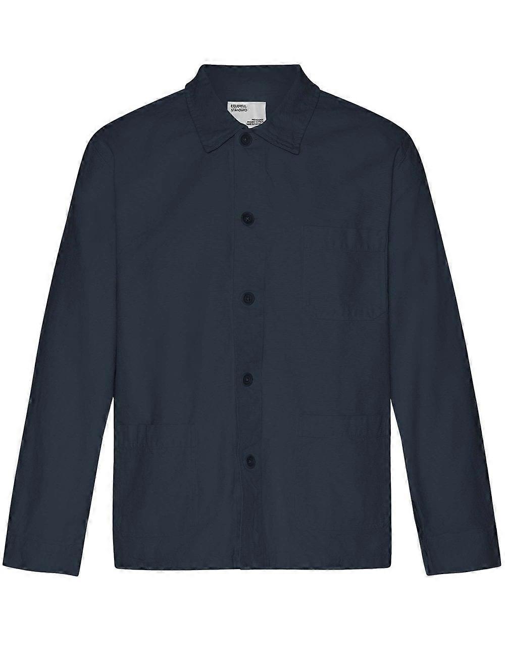 Men's Colorful Standard Organic Workwear Jacket - Navy Blue