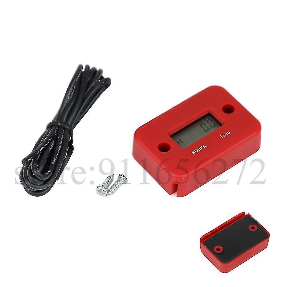 Waterproof Digital Hour Meter DisplayLCD Portable Engine Hour Meter for Motorcycle/Boat Engines Counter Hour Meter~28220